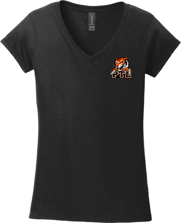 Princeton Tiger Lilies Softstyle Ladies Fit V-Neck T-Shirt