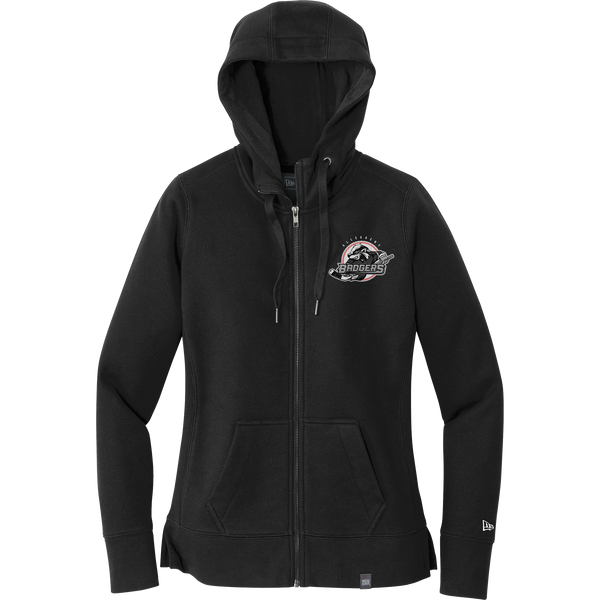 Allegheny Badgers New Era Ladies French Terry Full-Zip Hoodie