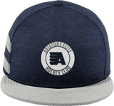 Aspen Aviators New Era Shadow Heather Striped Flat Bill Snapback Cap