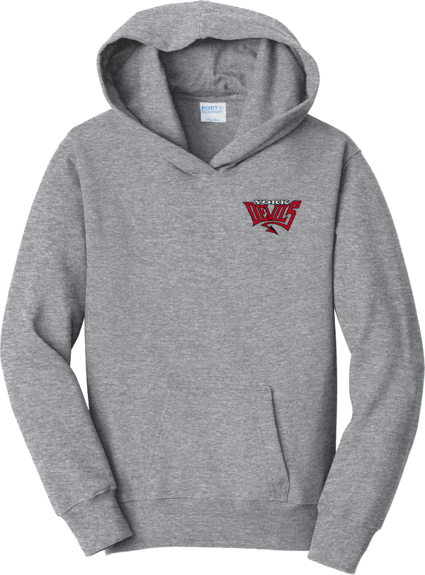 York Devils Youth Fan Favorite Fleece Pullover Hooded Sweatshirt