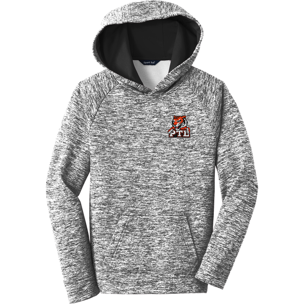 Princeton Tiger Lilies Youth PosiCharge Electric Heather Fleece Hooded Pullover